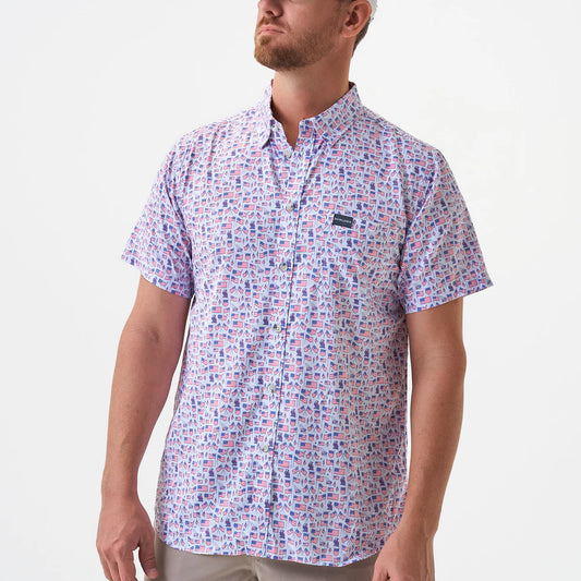 Burlebo Performance Button Up - Old Glory