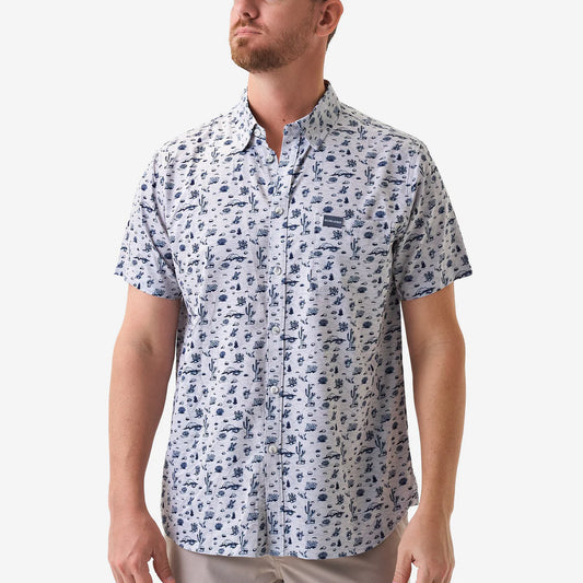 Burlebo Performance Button Up - Cream - Out West