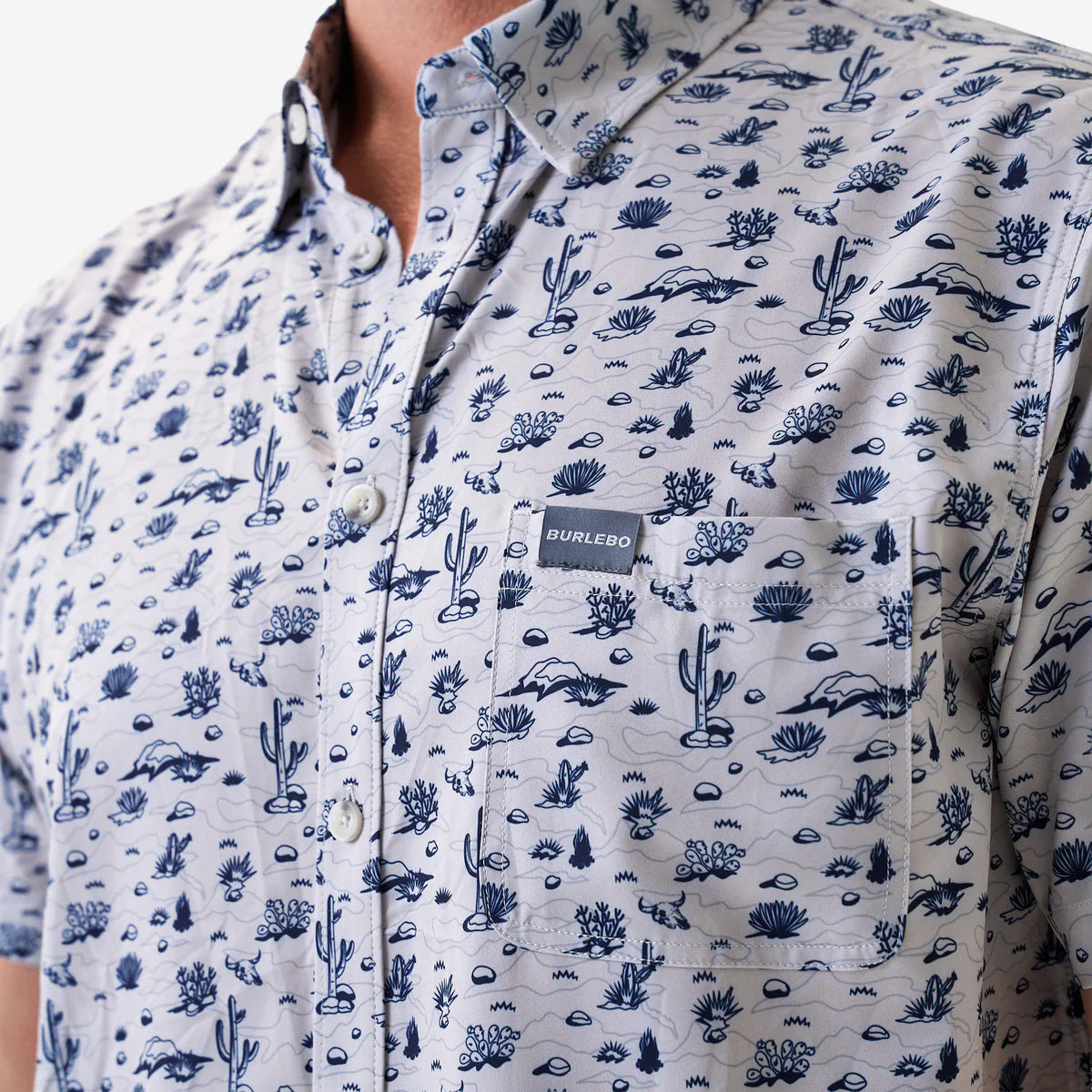 Burlebo Performance Button Up - Cream - Out West