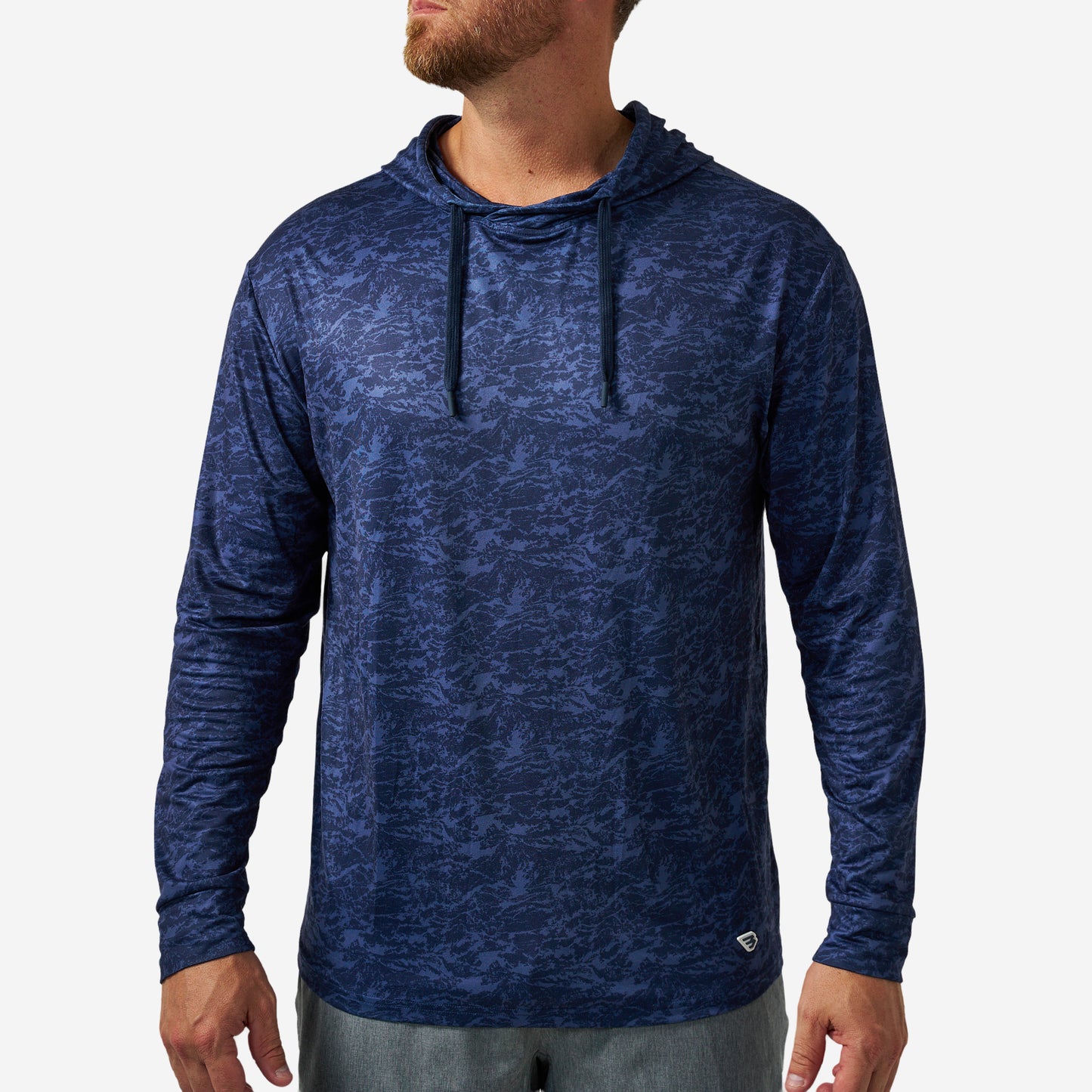 Burlebo PERFORMANCE HOODIE - MARSH NAVY CAMO