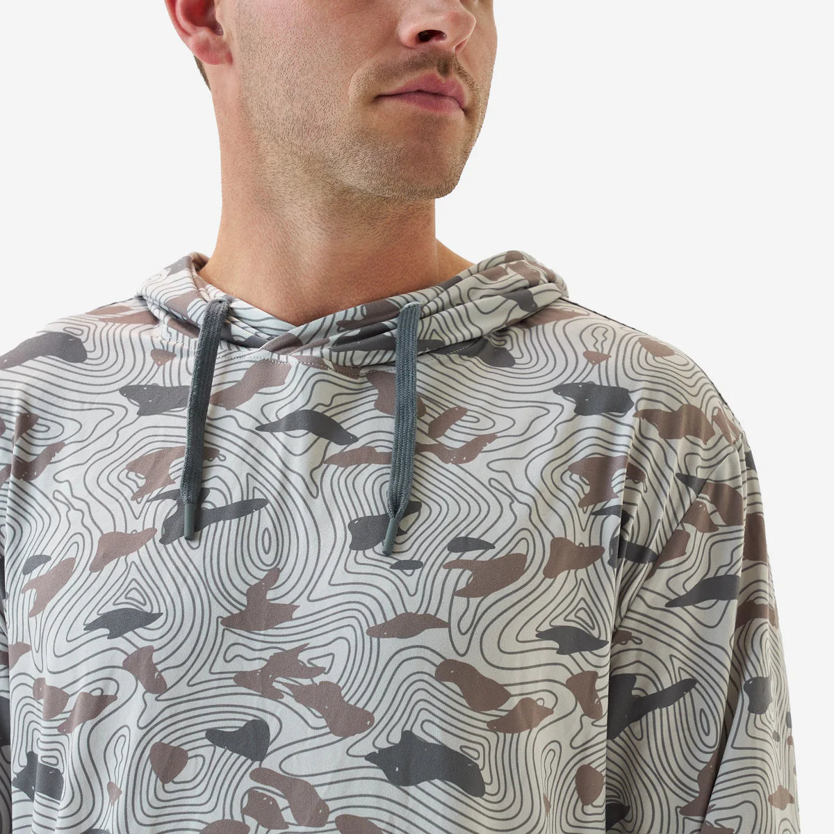 Burlebo Performance Hoodie - TOPO DESERT CAMO