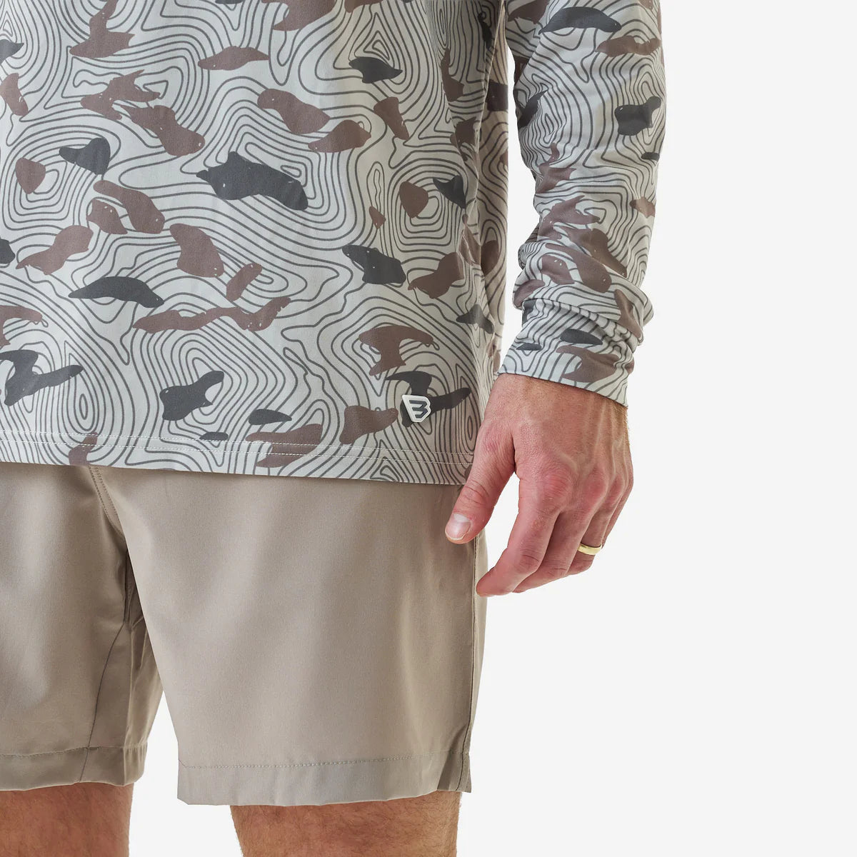 Burlebo Performance Hoodie - TOPO DESERT CAMO