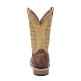 CIRCLE G MENS HONEY BROWN EMBROIDERY WIDE SQUARE TOE WESTERN BOOT - L6313