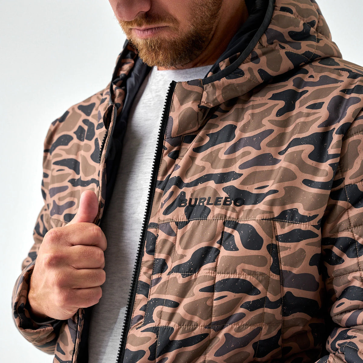 BURLEBO PUFFER JACKET - GAUGE CAMO