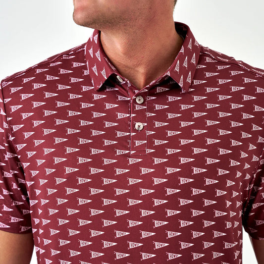 Burlebo PERFORMANCE POLO HOWDY PENNANTS - MAROON