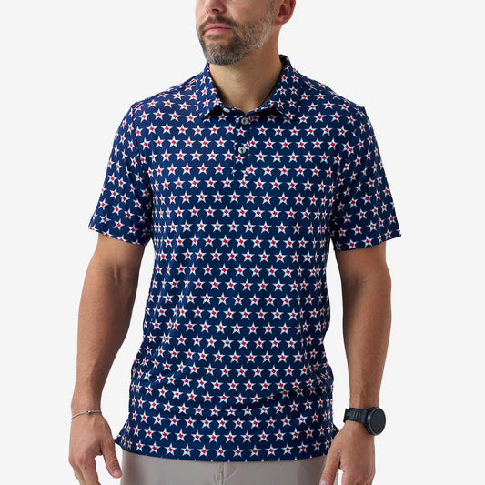 Burlebo Performance Polo - Texas Vintage - Navy