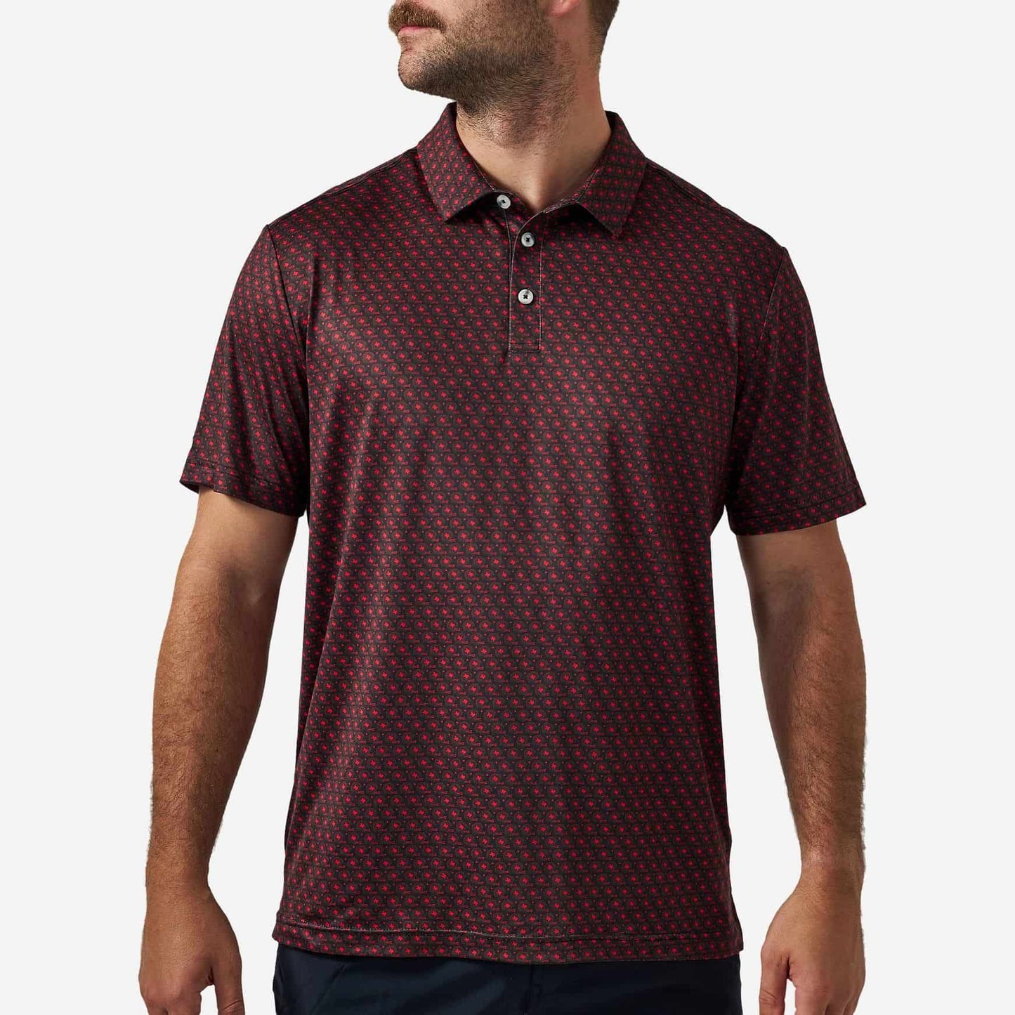 Burlebo Performance Polo - Vintage Helmets - Black and Red