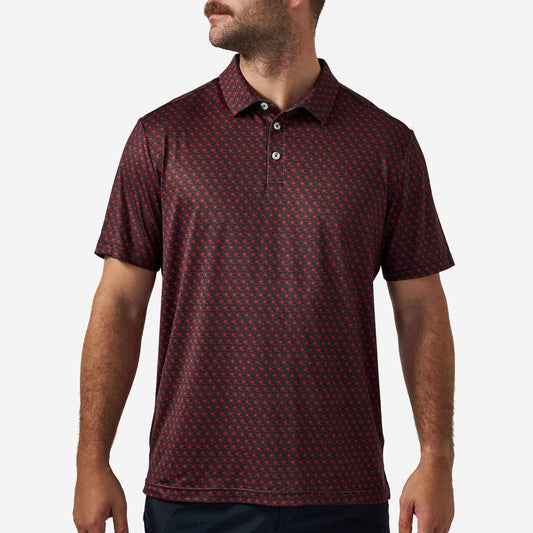 Burlebo Performance Polo - Vintage Helmets - Black and Red