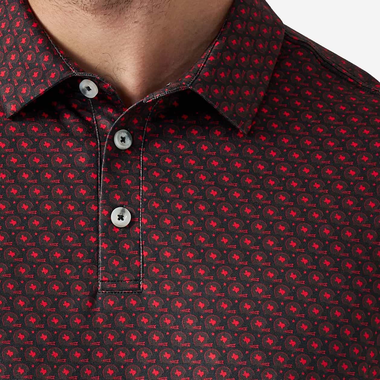 Burlebo Performance Polo - Vintage Helmets - Black and Red