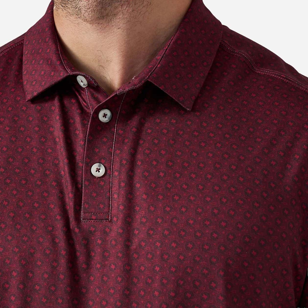 Burlebo Performance Polo - Vintage Helmets - Maroon