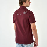 Burlebo Pearl Snap Performance Polo - Maroon