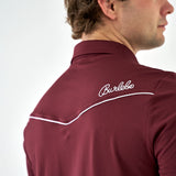 Burlebo Pearl Snap Performance Polo - Maroon