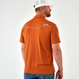 Burlebo Pearl Snap Performance Polo - Orange