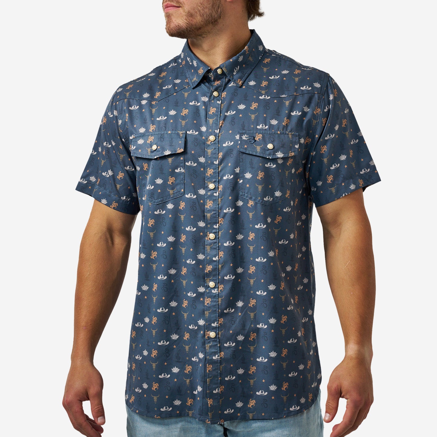 BURLEBO PERFORMANCE WESTERN SHIRT - DESERT NIGHT