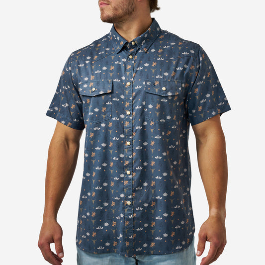 BURLEBO PERFORMANCE WESTERN SHIRT - DESERT NIGHT