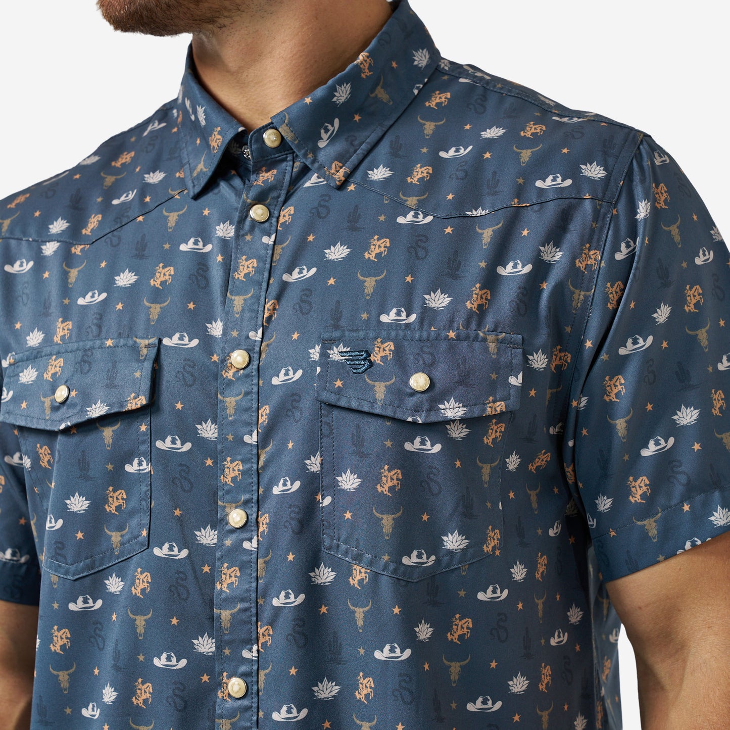 BURLEBO PERFORMANCE WESTERN SHIRT - DESERT NIGHT