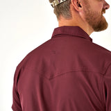 Burlebo Performance Western Shirt - Maroon