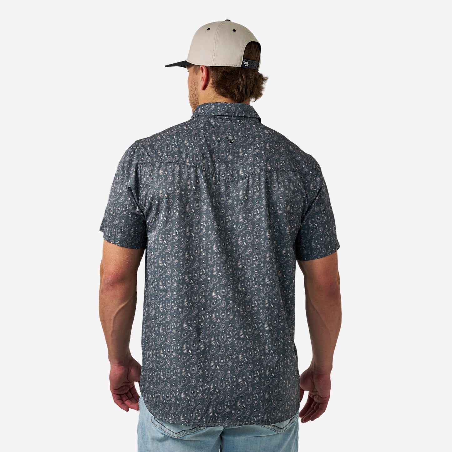 BURLEBO PERFORMANCE WESTERN SHIRT - PAISLEY SPURS