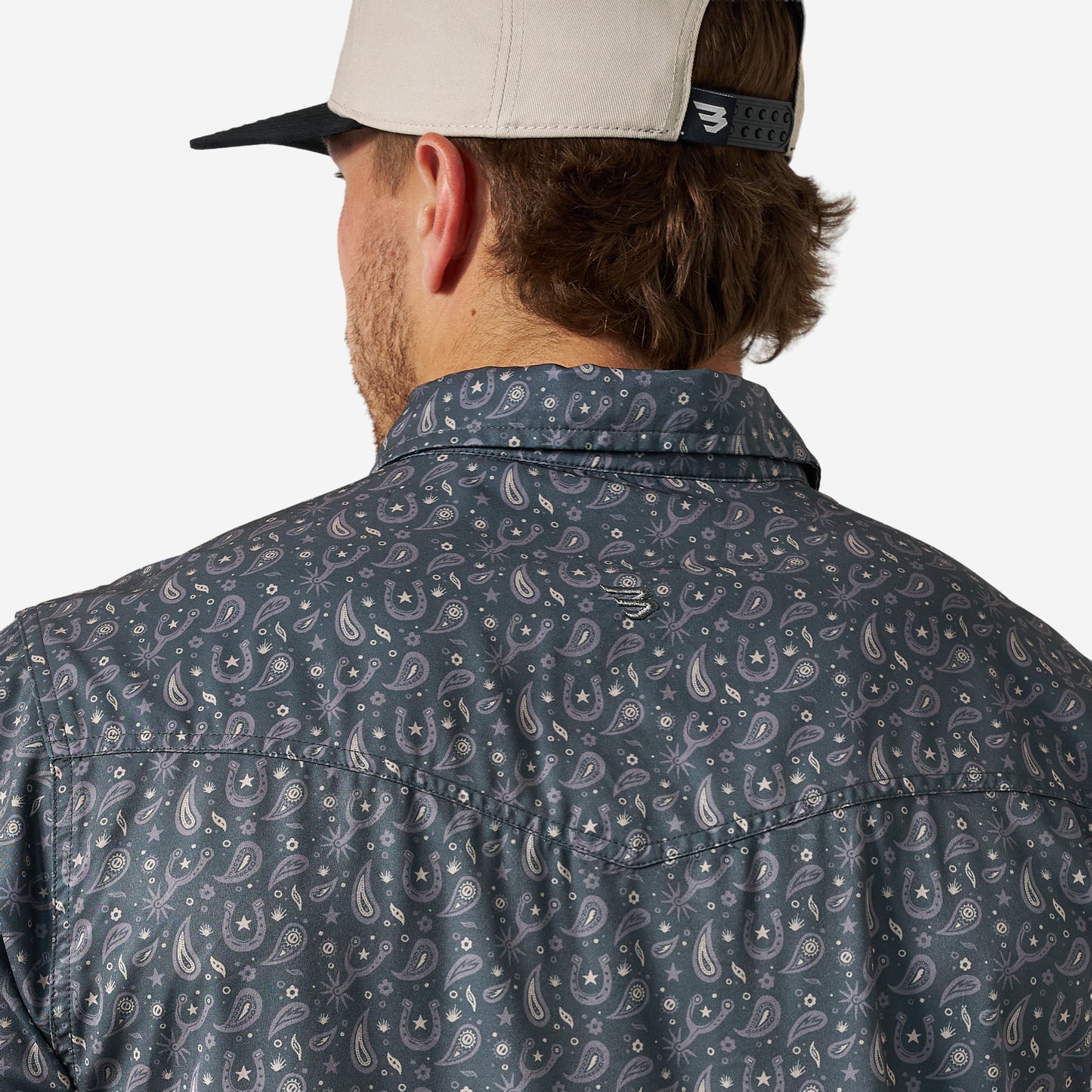BURLEBO PERFORMANCE WESTERN SHIRT - PAISLEY SPURS