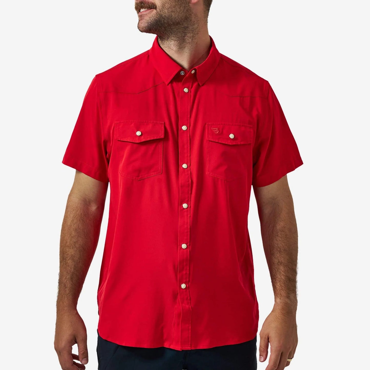 BURLEBO Performance Western Shirt - Red