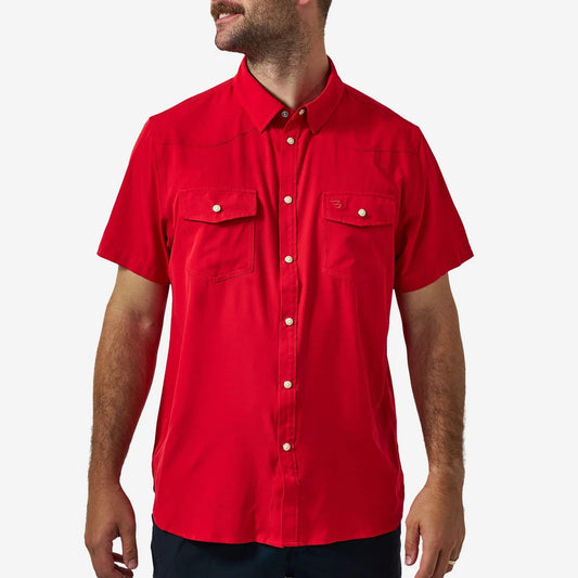 BURLEBO Performance Western Shirt - Red