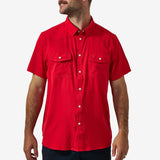 BURLEBO Performance Western Shirt - Red