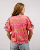 THE POPPIE TOP - PINK MULTI