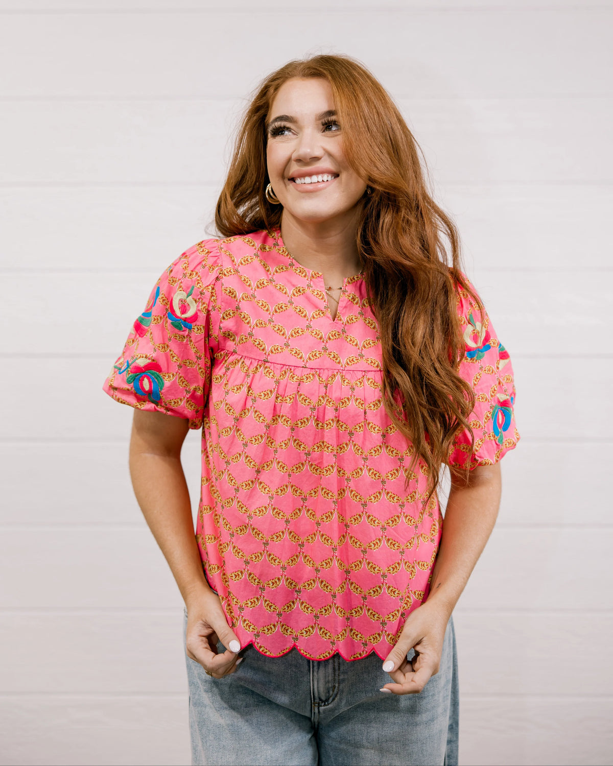 THE POPPIE TOP - PINK MULTI