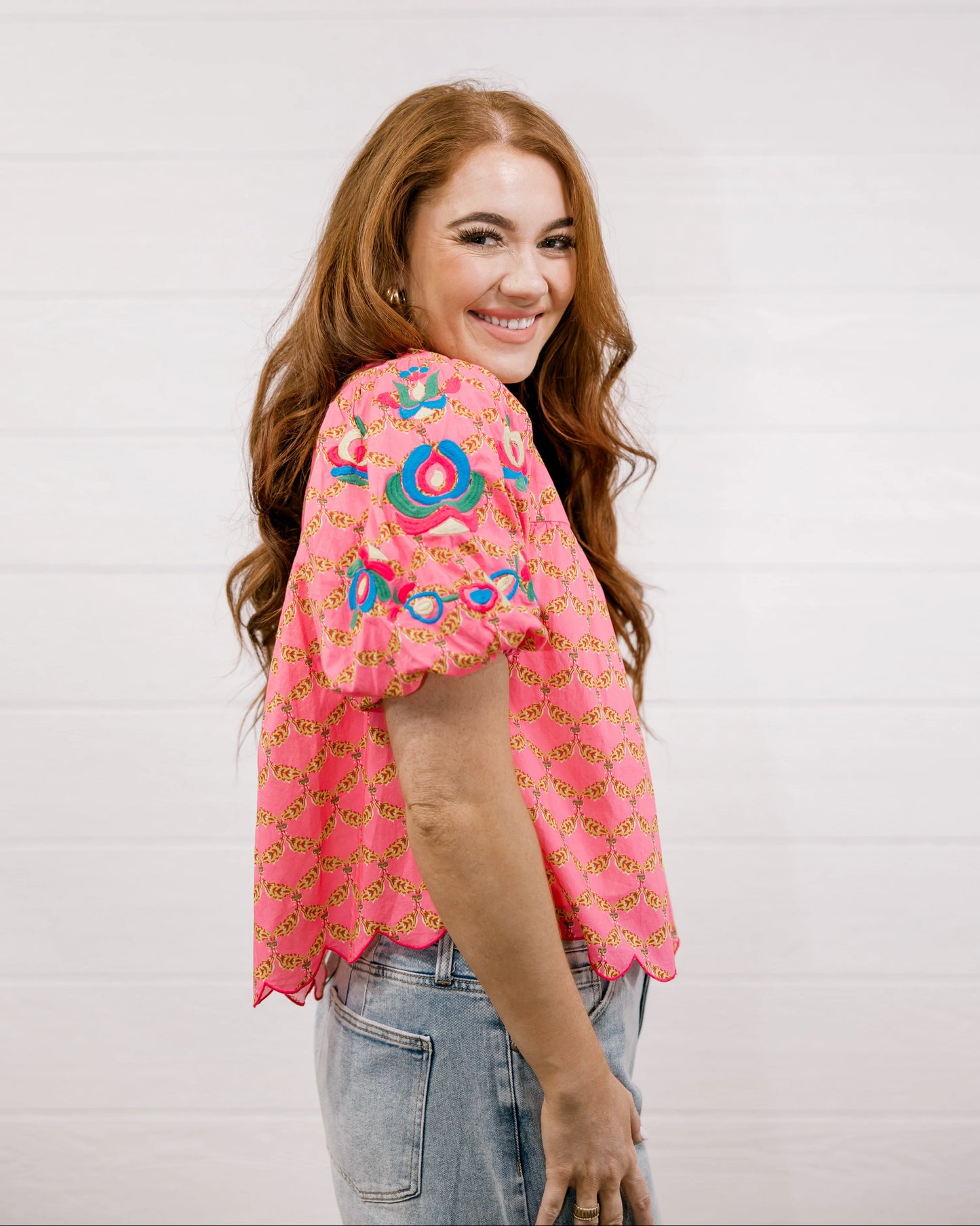 THE POPPIE TOP - PINK MULTI