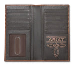 ARIAT RODEO STYLE MENS WALLET PATCH BROWN