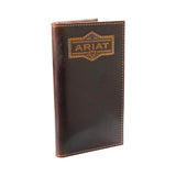 ARIAT RODEO STYLE MENS WALLET PATCH BROWN