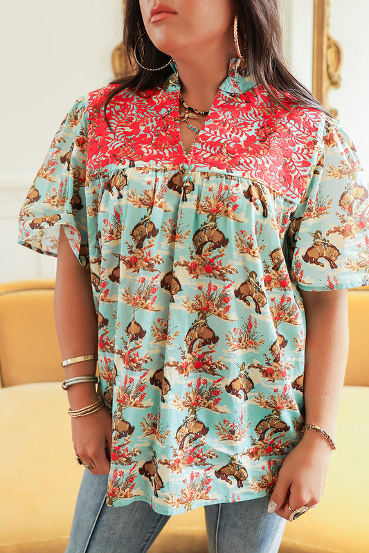THE REECE TOP - BUCKIN HORSE