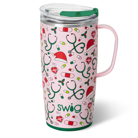 SWIG LIFE SANTA'S SCRUBS TRAVEL MUG 22oz