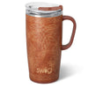 SWIG LIFE Saddle Stitch Cognac Travel Mug 22oz