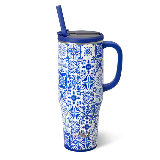 SWIG LIFE INDIGO TILES Mega Mug 40oz
