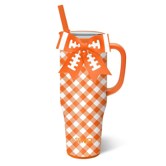 SWIG LIFE Gameday Gingham Orange Mega Mug 40oz
