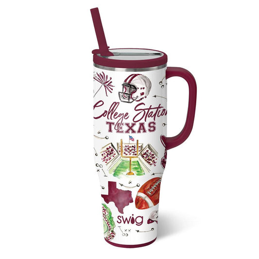 SWIG LIFE Tailgates In College Station Mega Mug 40oz