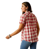 ARIAT WOMEN'S BILLIE JEAN SHORT SLEEVE SHIRT - CHERRY GINGHAM