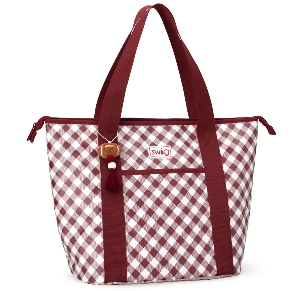 SWIG LIFE GAMEDAY GINGHAM MAROON Zippi 36 Cooler (Copy)
