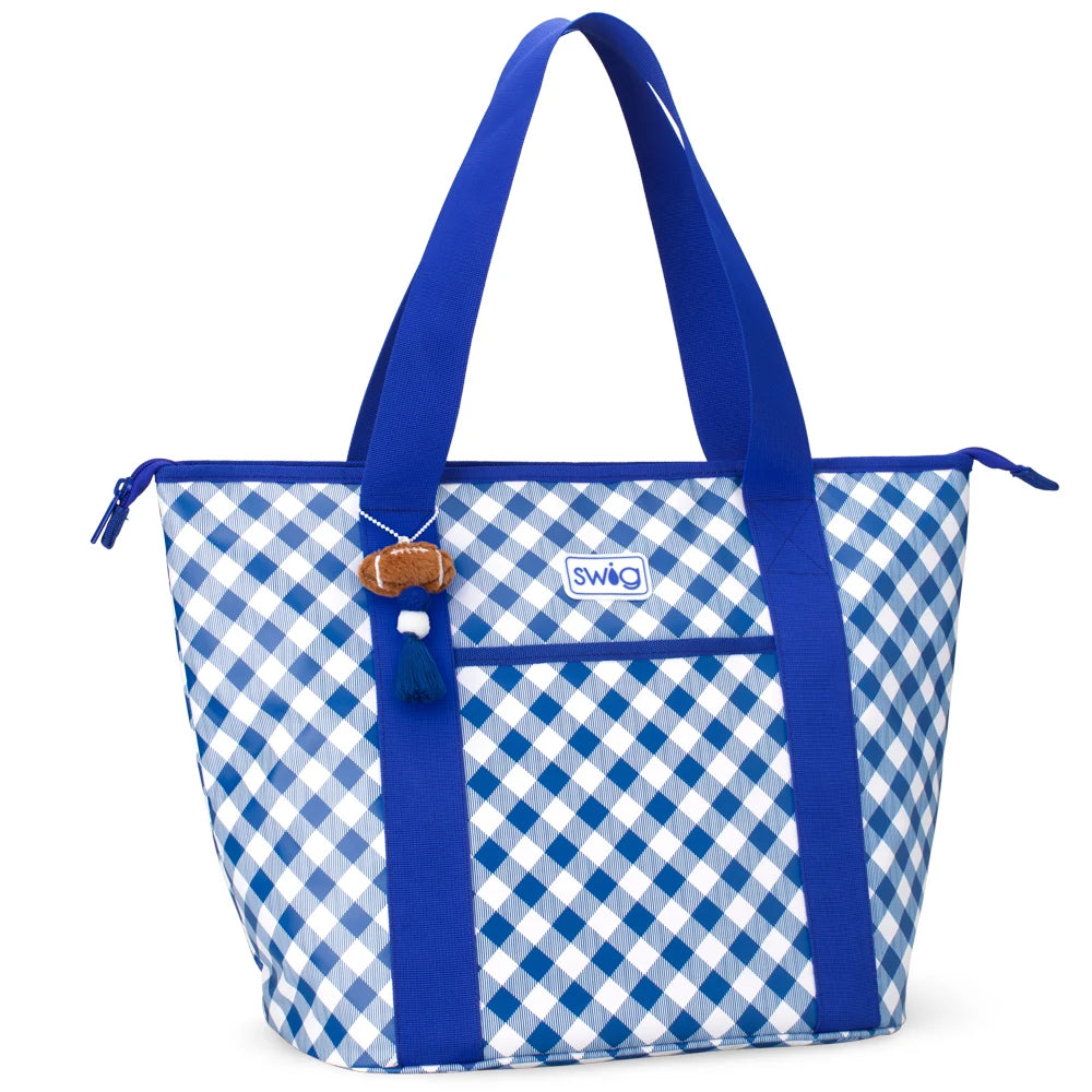 SWIG LIFE GAMEDAY GINGHAM ROYAL BLUE Zippi 36 Cooler