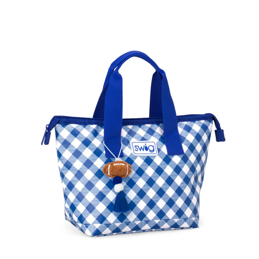 SWIG LIFE GAMEDAY GINGHAM ROYAL Lunchi Lunch Bag