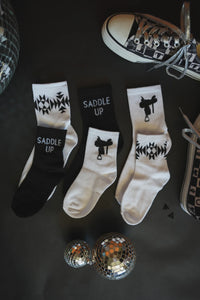 SOCK EM SILLY SOCKS - SADDLE MONO