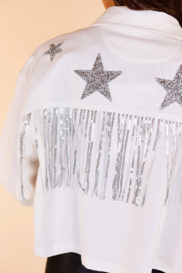 ITS WRITTEN IN THE STARS EMBELLISHED DENIM JACKET