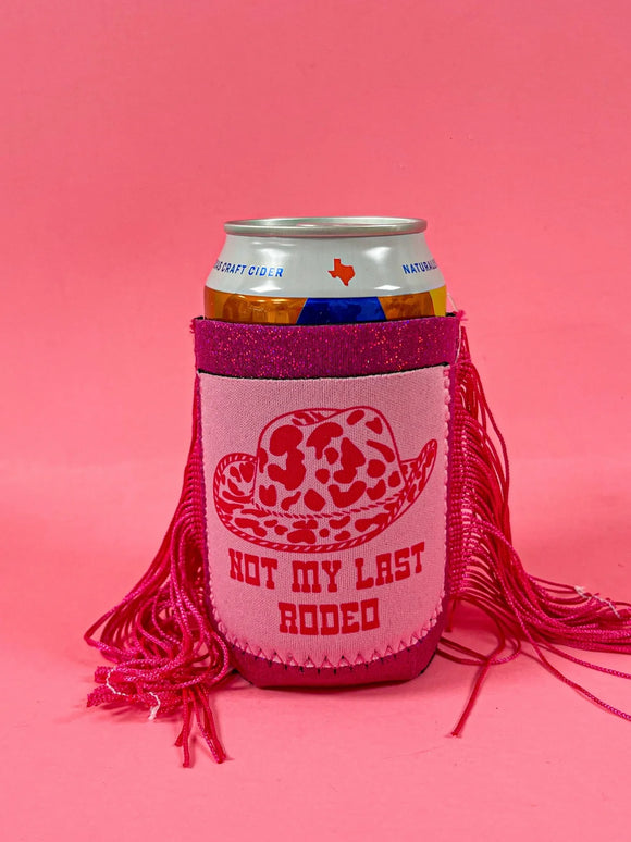 NOT MY LAST RODEO WITH FRINGE REGULAR CAN KOOZIE