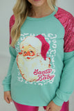 SANTA BABY MINT SWEATSHIRT