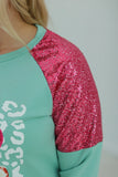 SANTA BABY MINT SWEATSHIRT