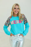 MERRY TURQUOISE SWEATSHIRT