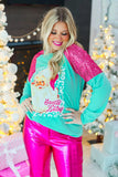 SANTA BABY MINT SWEATSHIRT