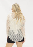 KATHRYN IVORY LACE CLASSIC BUTTON-UP
