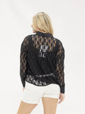 KATHRYN BLACK LACE CLASSIC BUTTON-UP